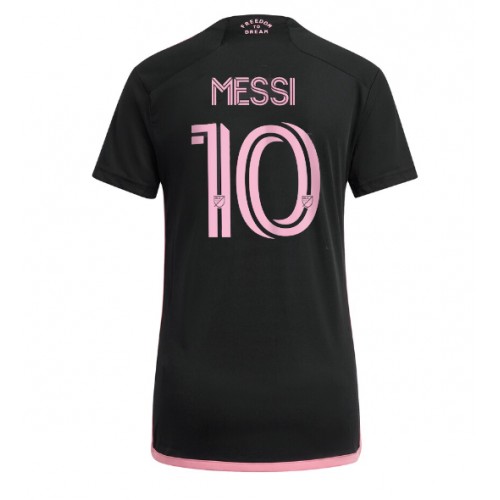 Echipament fotbal Inter Miami Lionel Messi #10 Tricou Deplasare 2024-25 pentru femei maneca scurta Echipament fotbal Inter Miami Lionel Messi #10 Tricou Deplasare 2024-25 pentru femei maneca scurta